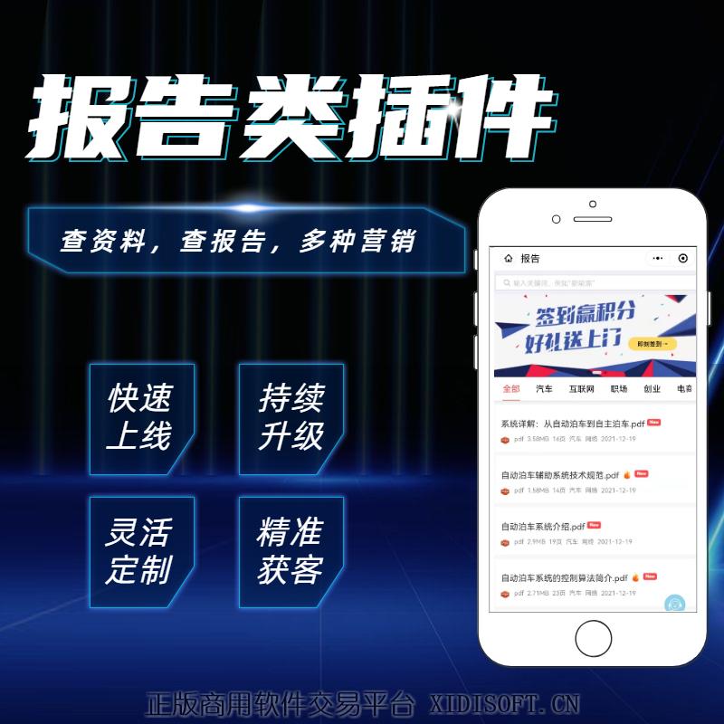 XIDISOFT | 报告小程序插件